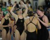 Chesterton's Olivia Kabacinski celebrates with the 200 free relay team