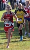 Hebron's Natalie Kaczmarski and Kouts' Tara Hamstra