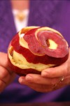 Apple peeling at the Lake County Fair