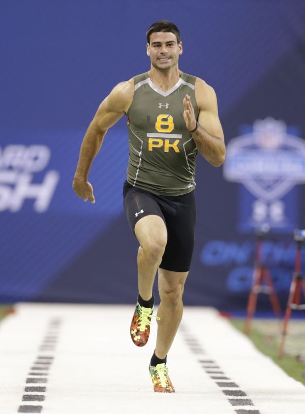 Miami punter Pat O'Donnell runs a 4.62 40-yard dash