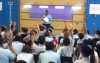 Young residents confer with mayor