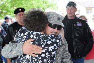 Lansing soldier welcomed home with salute