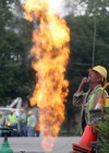 Natural gas fire causes evacuation in Hessville