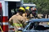 Firefighters demonstate Jaws of Life at Immanuel Lutheran