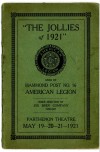 Historic Stage Program for "The Jollies of 1921" at Parthenon Theatre in Hammond, Ind.