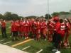 The Homewood-Flossmoor girls soccer team celebrates