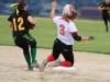 Portage's Rachel Ortiz-Zabloudil was forced out at second base by Northridge's Brianne O'Dell on Saturday afternoon at the Class 4A Harrison Semistate.