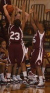 Bowman's Princess German, left, and Rashawnda Dunlap