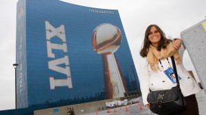 Highland grad Jen Miller enjoying the wild Super Bowl ride