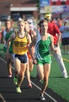 Valparaiso's Xavier Reed leads the pack on the second lap of the 1,600 meters. He finished third in 4:26.96.