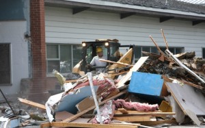 Old Lincoln Center tumbling down in Highland