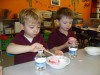 Preschoolers are in the pink