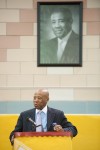 Bernard Watson visits his namesake school