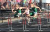 Valparaiso's Andrew Kittridge and Joahua Marciniak battle it out in the finish of the 110-meter hurdles