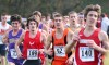 Boys run near the 3K marker during the New Prairie Semistate