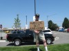 Protesters from both sides check in at Hobart Chick-fil-A