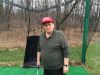 Former Wirt baseball coach Jerry Troxel in batting cage at his home