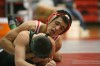 Crown Point's Eric Roach wrestles South Bend's Jacob Laskowski