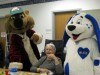 Rusty and Max visit with patients