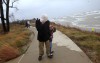 Strong winds blowing through region in Sandy's wake