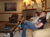 The Hoggs relax in the family home