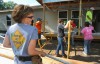 Women build Habitat house