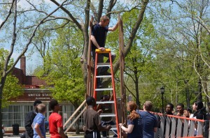 H-F sculpture, artists to be feted today