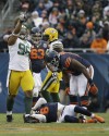 Jay Cutler, Green Bay Packers defensive tackle Mike Neal (96)