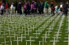 Crosses mark Respect Life Month  