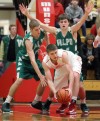 Munster's Mike Schlotman, Valparaiso's John Mosser and Brody Wilson