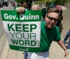Union pickets over Quinn cancelling raises