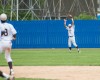 Jason Gasser celebrates after making the game-ending catch