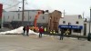Raw video: Demolition begins of charred building