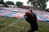 Teaming up on tent