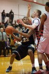 Bishop Noll junior Tyeron Gates, Lake Station sophomore Kody Lemley 