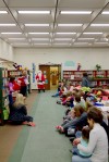 Santa surprises story time participants at Crown Point Library
