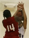 T.F. South's Kaila Doby fights for the ball 