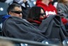 Morton fans bundle up as they watch their team play Andrean during the RailCats High School Challenge.