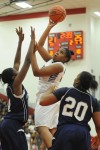 Merrillville senior forward Amber Sturdivant shoots