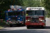 Overheated extension cord causes fire