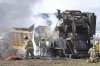 Wood chipper catches fire at a landscaper's in Union Twp