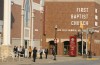 Worshipers file in to First Baptist Church following firing of Pastor Jack Schaap