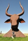 Giant bull head draws drivers to South Dakota sculpture park