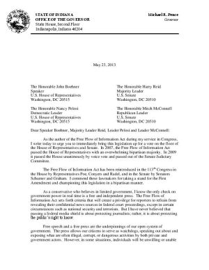 Pence urges Congress approve media shield law