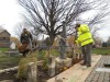 Civil War walkway preparations