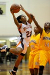 West Side senior guard Narshanda Malone shoots
