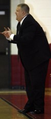 Portage girls basketball coach Chris Seibert