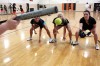Beecher softball players Kara Couwenheven, Skyler Woods and Sarah Crews