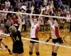 Griffith Panthers play Andrean 59ers in a regional championship volleyball match. 