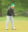 Valparaiso's Kyle Meihofer watches his putt on the the No. 18 green Friday afternoon at the Uebele Invitational. 